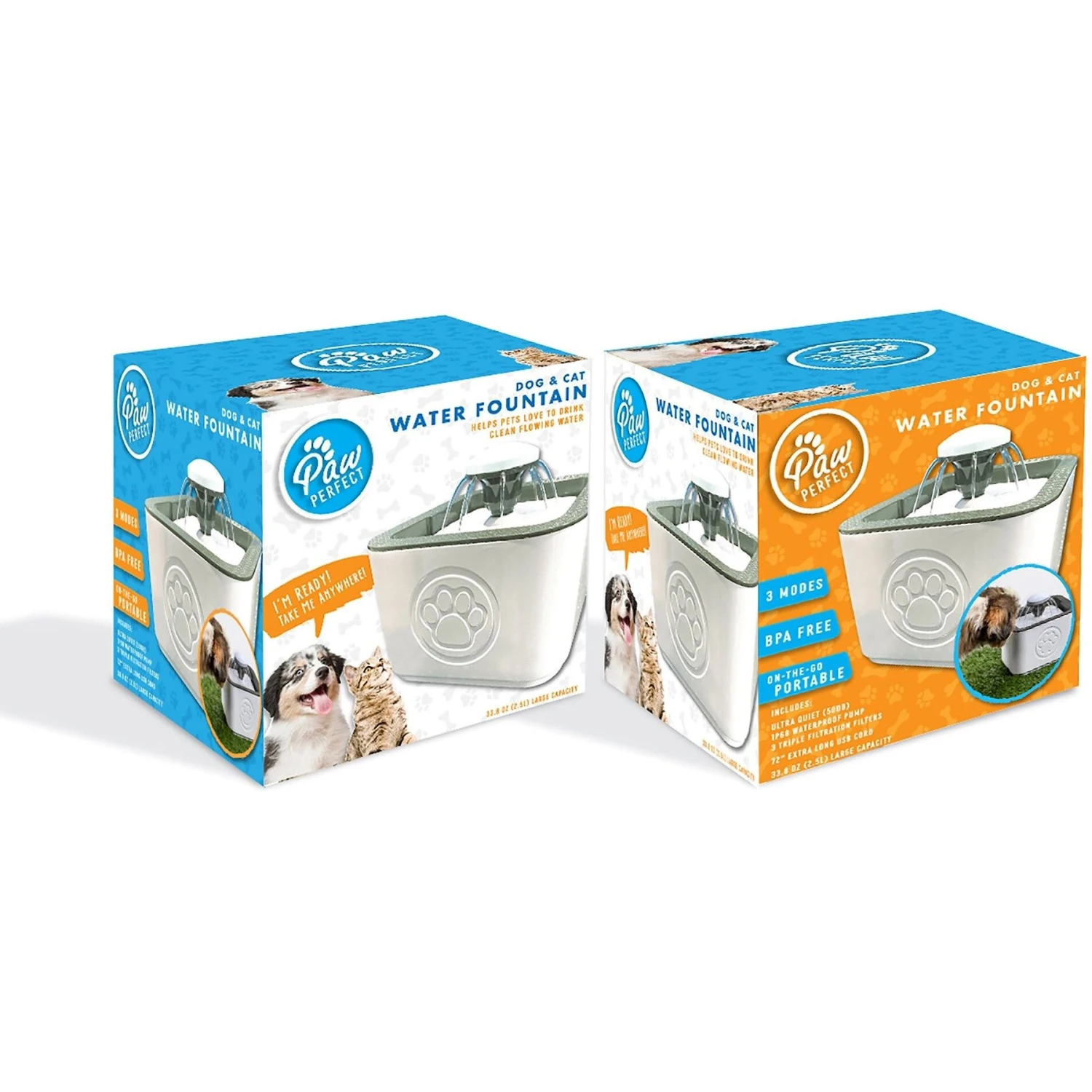 PawPerfect Cat & Dog Water Fountain, White 4 PawPerfect Cat & Dog Water Fountain, White - Image 2
