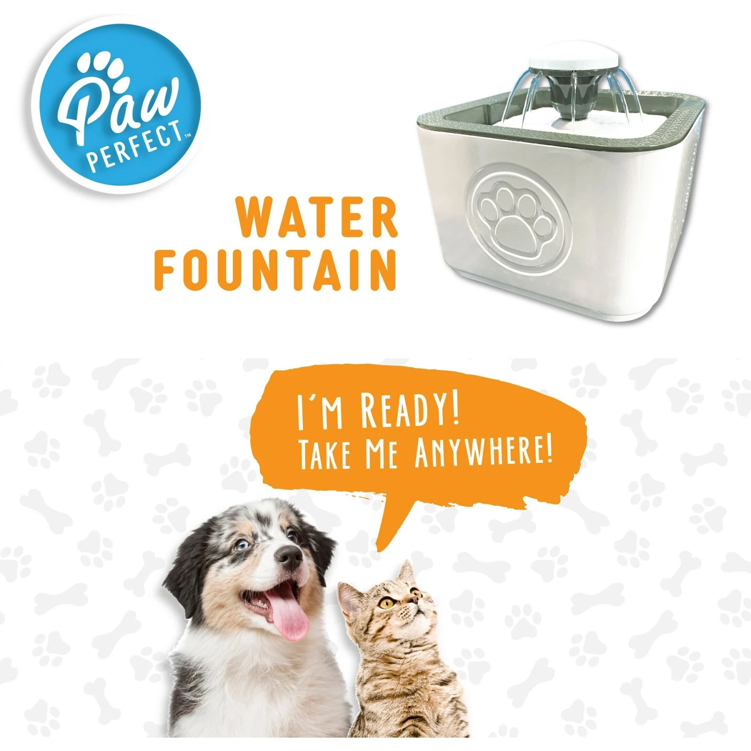 PawPerfect Cat & Dog Water Fountain, White 5 PawPerfect Cat & Dog Water Fountain, White - Image 3