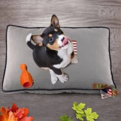 Precious Tails "Dog Bless Ameria" Orthopedic Pillow Cat & Dog Bed With Removable Cover -Cozy Paws 366573 PT3. AC SS1800 V1644380827