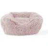 Precious Tails Super Lux Shaggy Fur Bolster Cat & Dog Bed -Cozy Paws 366744 MAIN. AC SS1800 V1644344496