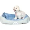 HappyCare Textiles Reversible Signature Bolster Dog Bed -Cozy Paws 366949 MAIN. AC SS1800 V1645661523