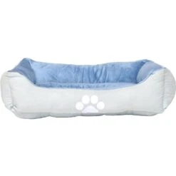 HappyCare Textiles Reversible Signature Bolster Dog Bed -Cozy Paws 366949 PT2. AC SS1800 V1645651656