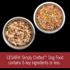 Cesar Simply Crafted Variety Pack Chicken, Carrots & Green Beans & Beef, Chicken, Purple Potatoes, Peas & Carrots Wet Dog Food Topper, 1.3-oz Can, 16 Count -Cozy Paws 367307 PT3. AC SS1800 V1644364007