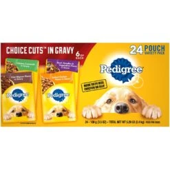 Pedigree Choice Cuts In Gravy Variety Pack Filet Mignon, Grilled Chicken, Chicken Casserole & Beef Noodle Adult Wet Dog Food Pouches & Pedigree Choice Cuts In Gravy Variety Pack Adult Wet Dog Food, 3.5-oz Pouch, Case Of 30 -Cozy Paws 367559 PT5. AC SS1800 V1644446188
