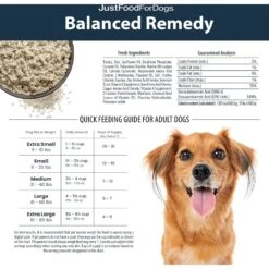 JustFoodForDogs Balanced Remedy Recipe Frozen Human-Grade Fresh Dog Food -Cozy Paws 368113 PT6. AC SS1800 V1675356950