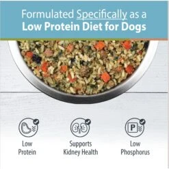 JustFoodForDogs Veterinary Diet PantryFresh Renal Support Low Protein Shelf-Stable Fresh Dog Food, 12.5-oz Pouch, Case Of 12 -Cozy Paws 368147 PT3. AC SS1800 V1666297283