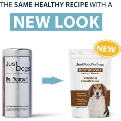 JustFoodForDogs DoItYourself Venison & Squash Recipe Fresh Dog Food Recipe & Nutrient Blend -Cozy Paws 368161 PT1. AC SS1800 V1666385723