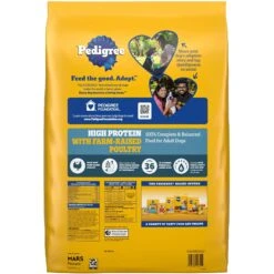 Pedigree High Protein Chicken & Turkey Flavor Adult Dry Dog Food -Cozy Paws 368365 PT1. AC SS1800 V1668026241