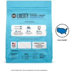 BIXBI Liberty Freeze Chicken & Salmon Recipe Dried Topper & Dog Treat, 4.5-oz Bag -Cozy Paws 370317 PT2. AC SS1800 V1698948991
