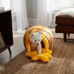 Disney Winnie The Pooh Pet Bed & Disney Winnie The Pooh Honey Pot Covered Cat & Dog Bed -Cozy Paws 370384 PT8. AC SS1800 V1645808185