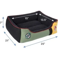STAR WARS THE MANDALORIAN Bolster Dog & Cat Bed & STAR WARS BOBA FETT Bolster Dog & Cat Bed -Cozy Paws 370388 PT2. AC SS1800 V1645808190