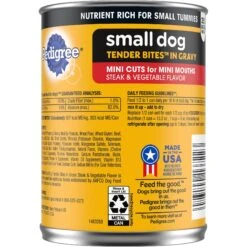 Pedigree Tender Bites In Gravy, Steak & Vegetable Flavor Adult Canned Wet Dog Food -Cozy Paws 371169 PT1. AC SS1800 V1646346490