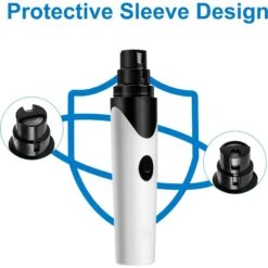Casfuy Rechargeable Small Dog & Cat Nail Grinder, White -Cozy Paws 371989 PT1. AC SS1800 V1657657493