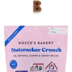 Bocce's Bakery Nutcracker Peanut Butter Flavored Crunch Soft & Chewy Dog Treats, 6-oz Bag -Cozy Paws 373423 PT2. AC SS1800 V1660932839