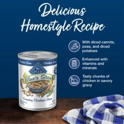 Blue Buffalo Blue's Country Chicken Stew Grain-Free Canned Dog Food -Cozy Paws 46819 PT3. AC SS1800 V1689356908