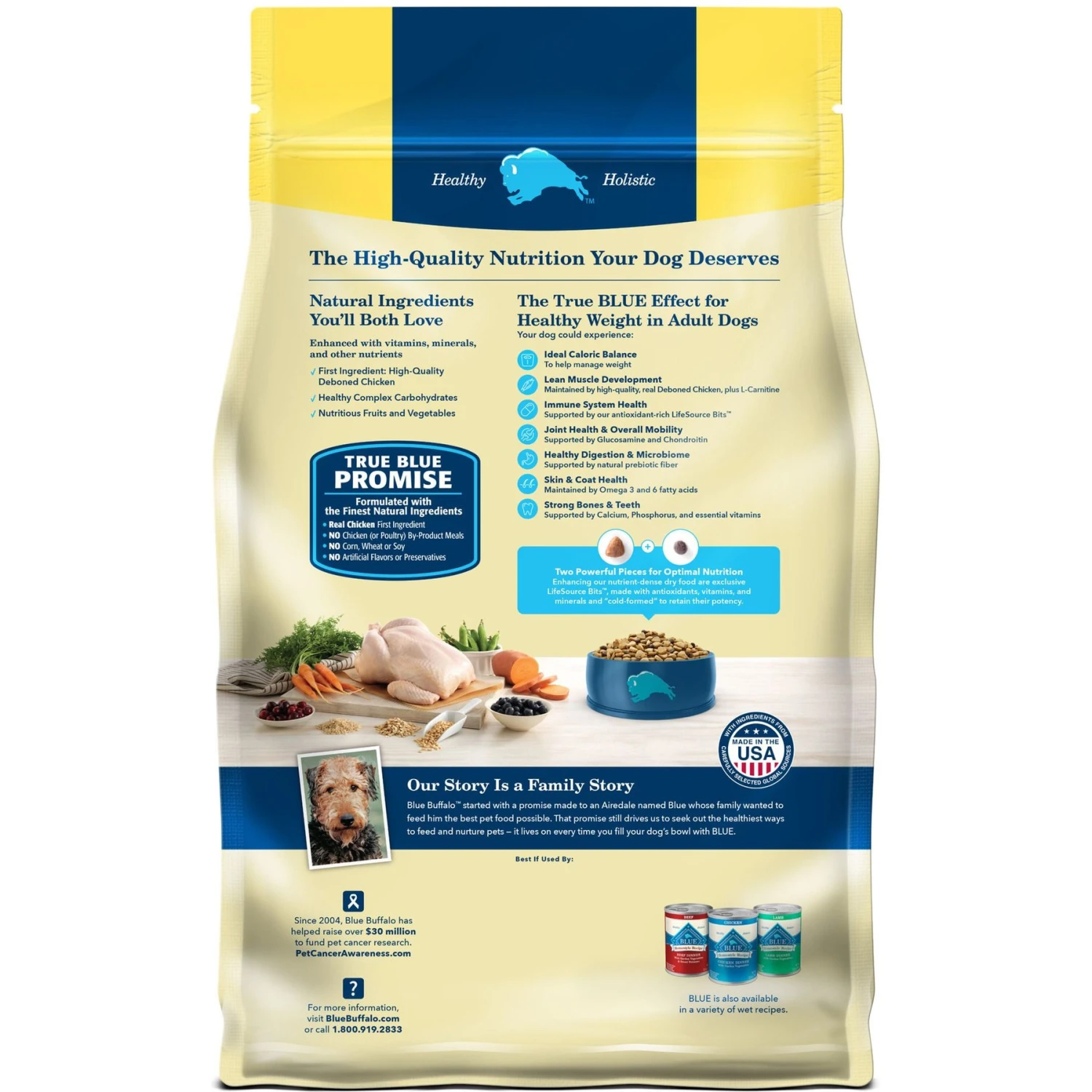 Blue Buffalo Life Protection Formula Healthy Weight Adult Chicken & Brown Rice Recipe Dry Dog Food 4 Blue Buffalo Life Protection Formula Healthy Weight Adult Chicken & Brown Rice Recipe Dry Dog Food - Image 2