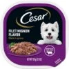 Cesar Filets In Gravy Filet Mignon Flavor Small Breed Adult Wet Dog Food Trays
