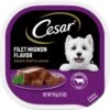 Cesar Classic Loaf In Sauce Filet Mignon Flavor Grain-Free Small Breed Adult Wet Dog Food Trays
