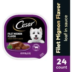 Cesar Classic Loaf In Sauce Filet Mignon Flavor Grain-Free Small Breed Adult Wet Dog Food Trays -Cozy Paws 47083 PT2. AC SS1800 V1695649466