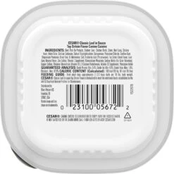 Cesar Classic Loaf In Sauce Top Sirloin Flavor Small Breed Adult Wet Dog Food Trays -Cozy Paws 47087 PT1. AC SS1800 V1695650013