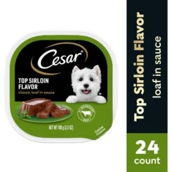 Cesar Classic Loaf In Sauce Top Sirloin Flavor Small Breed Adult Wet Dog Food Trays -Cozy Paws 47087 PT2. AC SS1800 V1695650730
