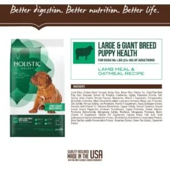 Holistic Select Large & Giant Breed Puppy Health Lamb Meal & Oatmeal Recipe Dry Dog Food -Cozy Paws 47634 PT3. AC SS1800 V1510775577