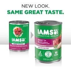 Iams ProActive Health Chunks In Gravy Beef, Rice, Carrots & Green Beans Flavor Adult Wet Dog Food -Cozy Paws 47676 PT2. AC SS1800 V1658217861
