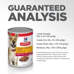 Hill's Science Diet Adult Chicken & Barley Entree Canned Dog Food -Cozy Paws 48959 PT8. AC SS1800 V1598149568