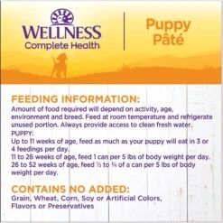 Wellness Complete Health Just For Puppy Canned Dog Food -Cozy Paws 49210 PT6. AC SS1800 V1691423272
