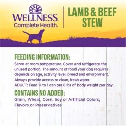 Wellness Lamb & Beef Stew With Brown Rice & Apples Canned Dog Food -Cozy Paws 49212 PT7. AC SS1800 V1657657681