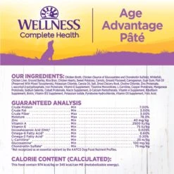 Wellness Complete Health Senior Formula Natural Canned Dog Food -Cozy Paws 49215 PT4. AC SS1800 V1683656352