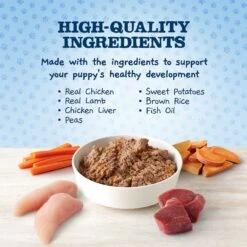Blue Buffalo Baby Blue Natural Chicken, Lamb & Vegetable Recipe Variety Pack Puppy Wet Food, 3.5-oz Cans, Case Of 12 -Cozy Paws 502230 PT3. AC SS1800 V1647638804