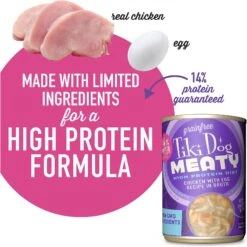 Tiki Dog Meaty Whole Foods Grain-Free Chicken & Egg Shredded Canned Dog Food, 12-oz, Case Of 8 -Cozy Paws 505074 PT3. AC SS1800 V1648615001