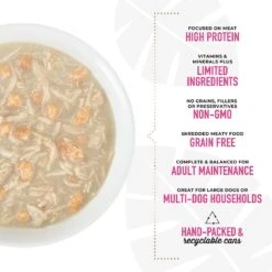 Tiki Dog Meaty Whole Foods Grain-Free Chicken & Egg Shredded Canned Dog Food, 12-oz, Case Of 8 -Cozy Paws 505074 PT4. AC SS1800 V1648614394