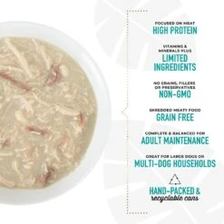 Tiki Dog Meaty Whole Foods Grain-Free Chicken & Beef Shredded Canned Dog Food, 12-oz, Case Of 8 -Cozy Paws 505122 PT4. AC SS1800 V1648591002