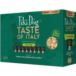 Tiki Dog Taste Of Italy! Grain-Free Chicken & Pasta Carbonara Chunks In Gravy Canned Dog Food, 12-oz, Case Of 8 -Cozy Paws 505194 PT1. AC SS1800 V1648579604
