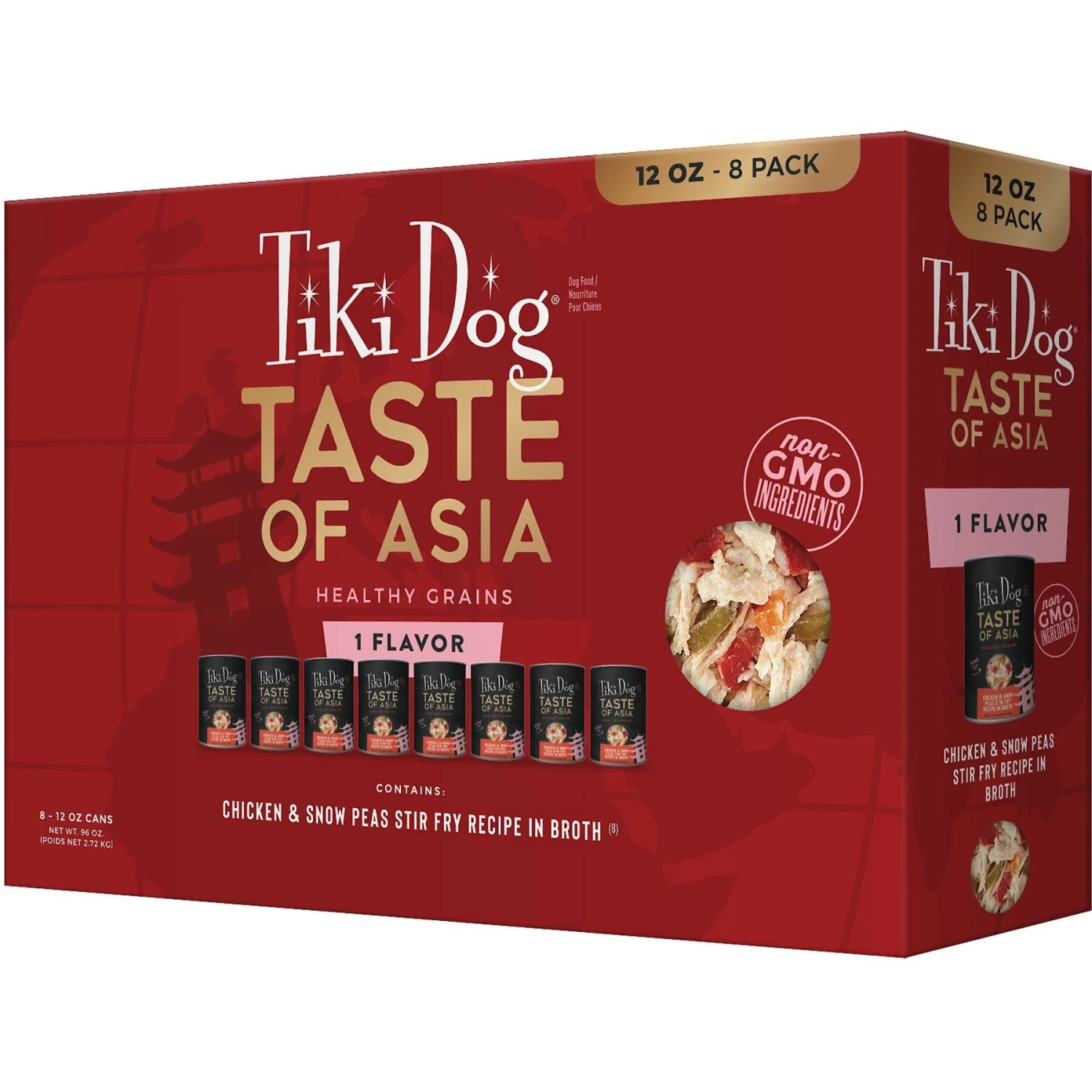 Tiki Dog Taste Of Asia! Grain-Free Chicken & Snow Peas Stir Fry Chunks In Gravy Canned Dog Food, 12-oz, Case Of 8 4 Tiki Dog Taste Of Asia! Grain-Free Chicken & Snow Peas Stir Fry Chunks In Gravy Canned Dog Food, 12-oz, Case Of 8 - Image 2