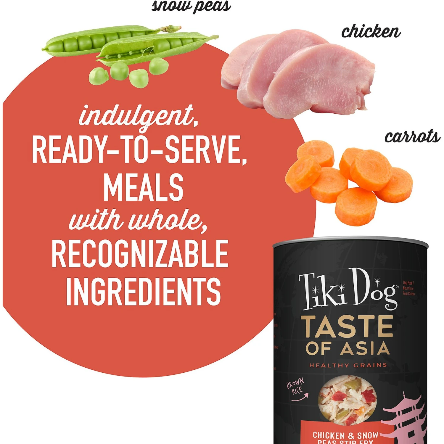 Tiki Dog Taste Of Asia! Grain-Free Chicken & Snow Peas Stir Fry Chunks In Gravy Canned Dog Food, 12-oz, Case Of 8 6 Tiki Dog Taste Of Asia! Grain-Free Chicken & Snow Peas Stir Fry Chunks In Gravy Canned Dog Food, 12-oz, Case Of 8 - Image 4