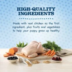 Blue Buffalo Baby Blue Healthy Growth Formula Natural Chicken & Brown Rice Recipe Puppy Dry Food & Blue Buffalo Baby Blue Healthy Growth Formula Natural Chicken & Vegetable Recipe Puppy Wet Food, 12.5-oz Cans, Case Of 12 -Cozy Paws 514998 PT3. AC SS1800 V1649355419