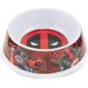 Buckle-Down Deadpool Logo Deadpool Pose Dog Bowls, Red, 16-oz