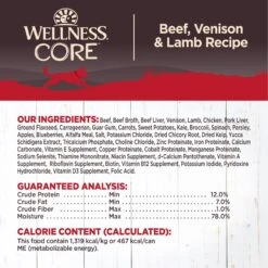 Wellness CORE Grain-Free Beef, Venison & Lamb Formula Canned Dog Food -Cozy Paws 52021 PT5. AC SS1800 V1612807887