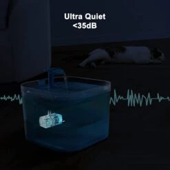 PATPET Triple Filter Ultra Quiet Pump Cat & Dog Water Fountain Dispenser, Blue, 75-oz -Cozy Paws 521670 PT2. AC SS1800 V1658228150