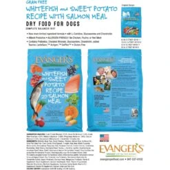 Evanger's Grain-Free Whitefish & Sweet Potato Recipe With Salmon Meal Dry Dog Food -Cozy Paws 52608 PT2. AC SS1800 V1693926806