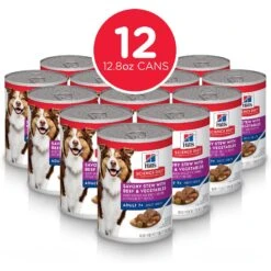 Hill's Science Diet Adult 7+ Savory Stew With Beef & Vegetables Canned Dog Food -Cozy Paws 52802 PT1. AC SS1800 V1585692472