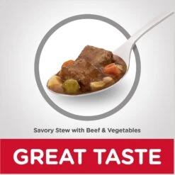 Hill's Science Diet Adult 7+ Savory Stew With Beef & Vegetables Canned Dog Food -Cozy Paws 52802 PT5. AC SS1800 V1598145698