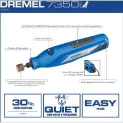 Dremel 7350-PT Cordless Dog & Cat Rotary Nail Grinder Kit & Dremel Grooming Bands For The 7350-PT &7300-PT Nail Grinder -Cozy Paws 543126 PT3. AC SS1800 V1657659030