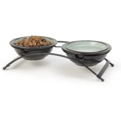 PetRageous Designs Buddy's Best Double Diner Elevated Dog & Cat Bowls