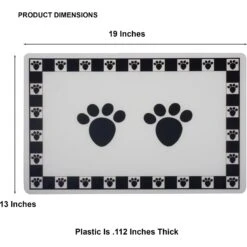 PetRageous Designs Pet Paws Placemat, Black -Cozy Paws 54963 PT2. AC SS1800 V1683906955