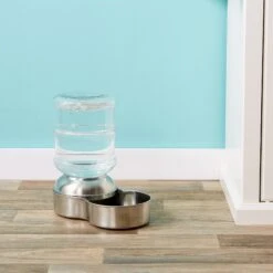 Petmate Stainless Steel Replendish Waterer -Cozy Paws 55929 PT7. AC SS1800 V1515098635