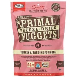 Primal Chicken Formula Nuggets Grain-Free Raw Freeze-Dried Dog Food & Primal Turkey & Sardine Formula Nuggets Grain-Free Raw Freeze-Dried Dog Food -Cozy Paws 567174 PT5. AC SS1800 V1657659868